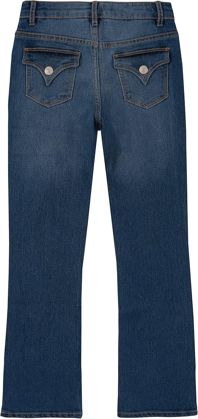 Girls' Stretch Denim Jeans, Bell-Bottom Style Pants with Flared Legs