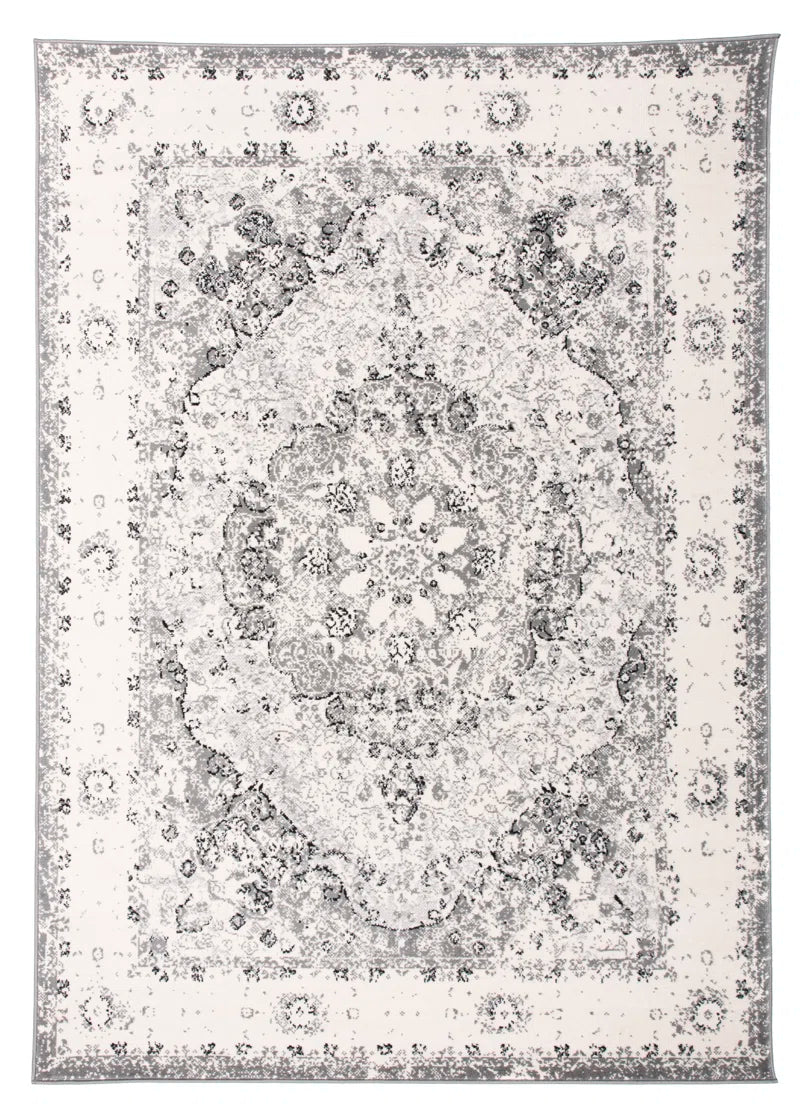 Hector Performance Oriental Gray/Ivory/Black Indoor Rug