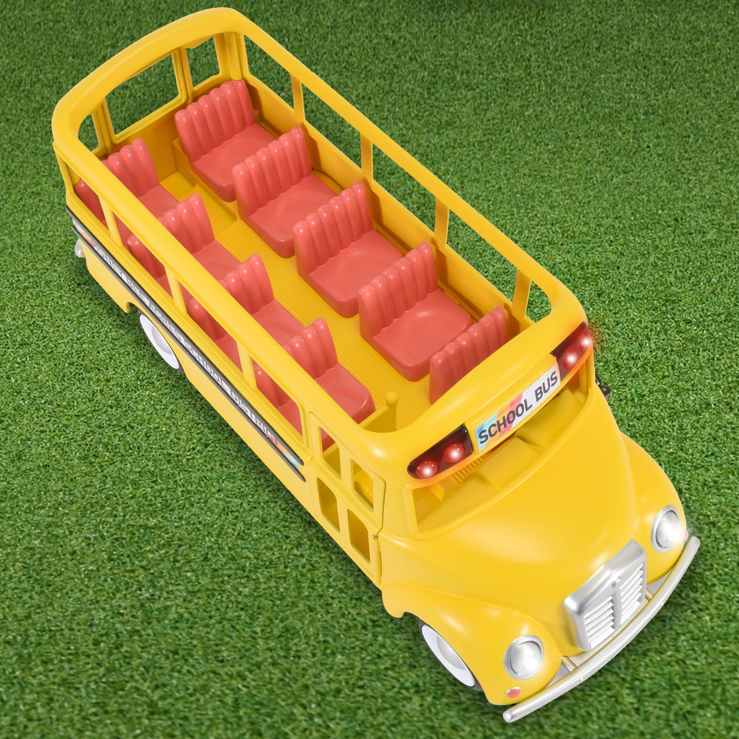 Yellow Sunshine School Bus with Lights & Sounds, Doll Included, Children Ages 3+