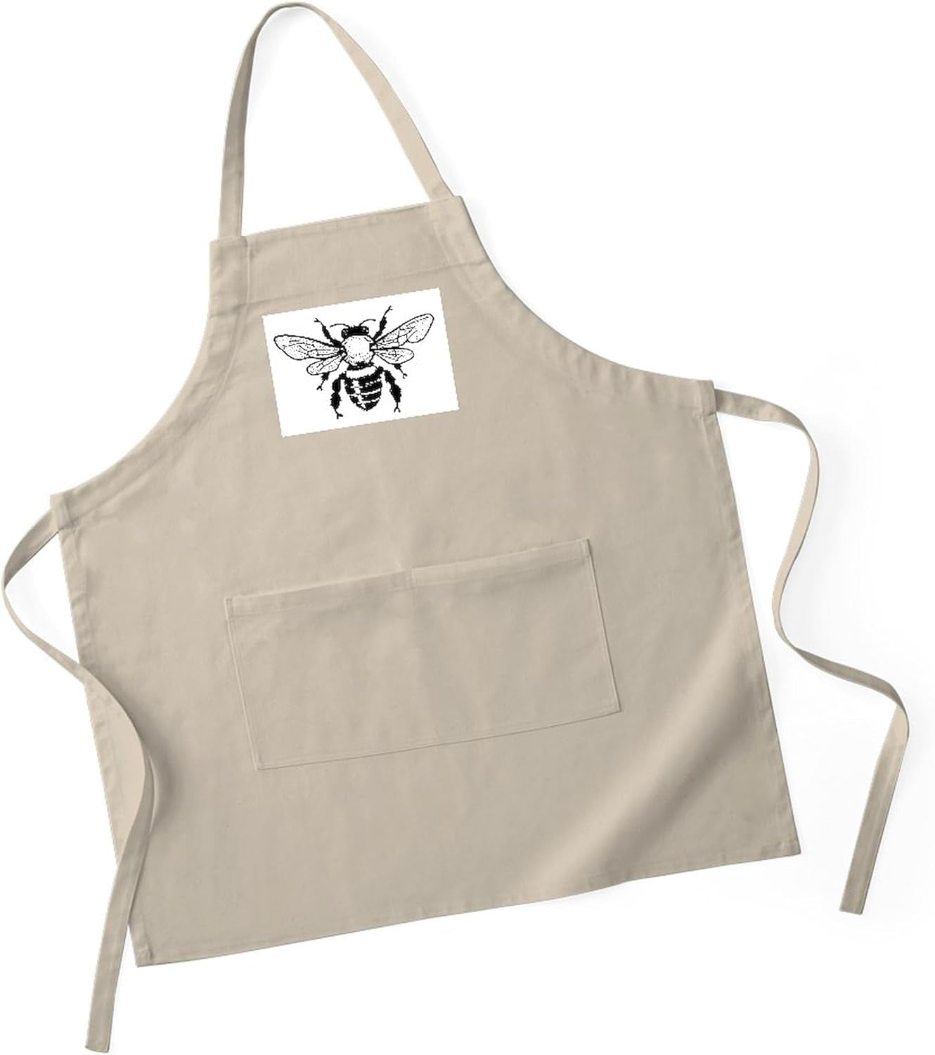 Honey Bee BBQ Kitchen Apron with Pockets, Grilling Apron, Baking Apron