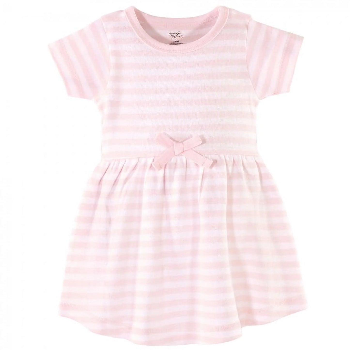 Baby and Toddler Girl Organic Cotton Short-Sleeve Dresses 2Pk, Wild Flowers, 3 Toddler