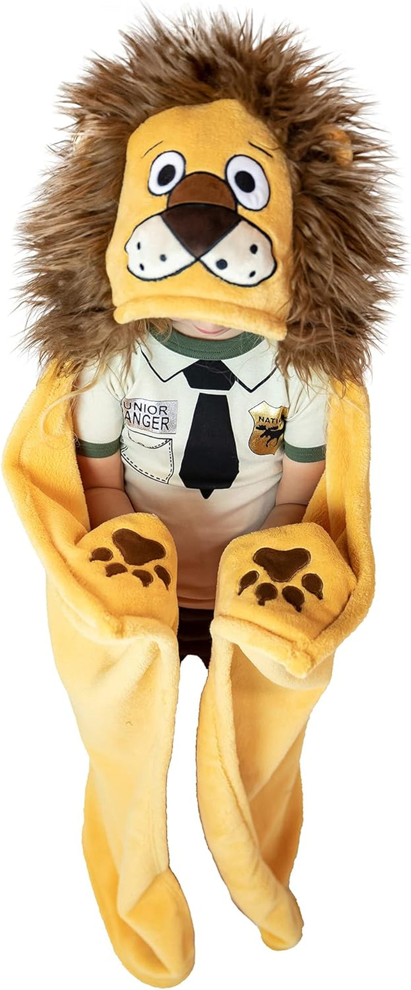 Wearable Hooded Blanket for Kids, Animal Hooded Blanket (Bear)