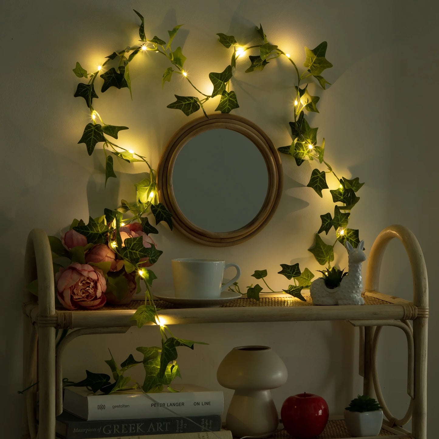 7 Ft. Ivy String Lights (Battery Operated, Warm White LED, Indoor Use)