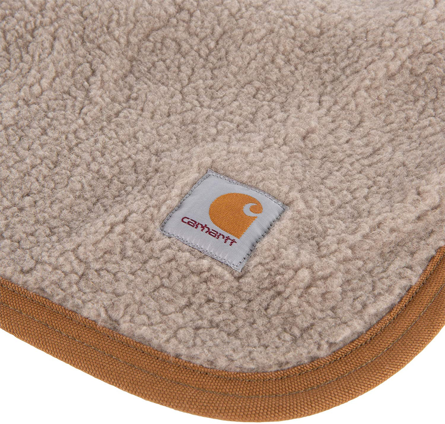 Firm Duck Sherpa-Lined Throw Blanket, Reversible Pet Blanket with Water Repellent Coating, Brown
