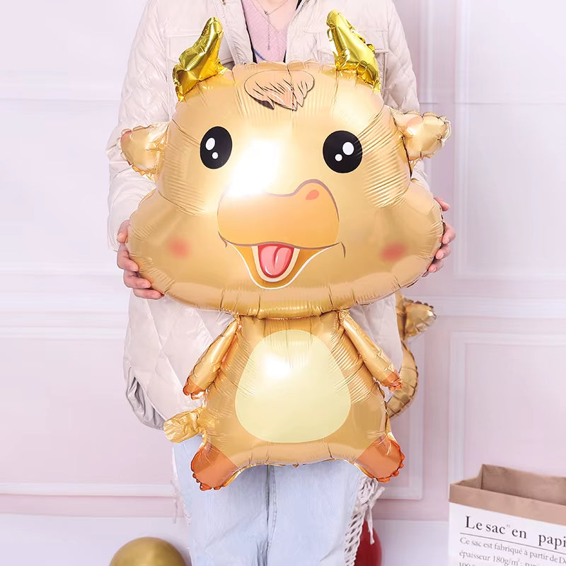 Cartoon Animal Foil Balloons Gold Cows Balloon Milk Cow Air Balloon Birthday Party Decorations Kids Inflatable Toys