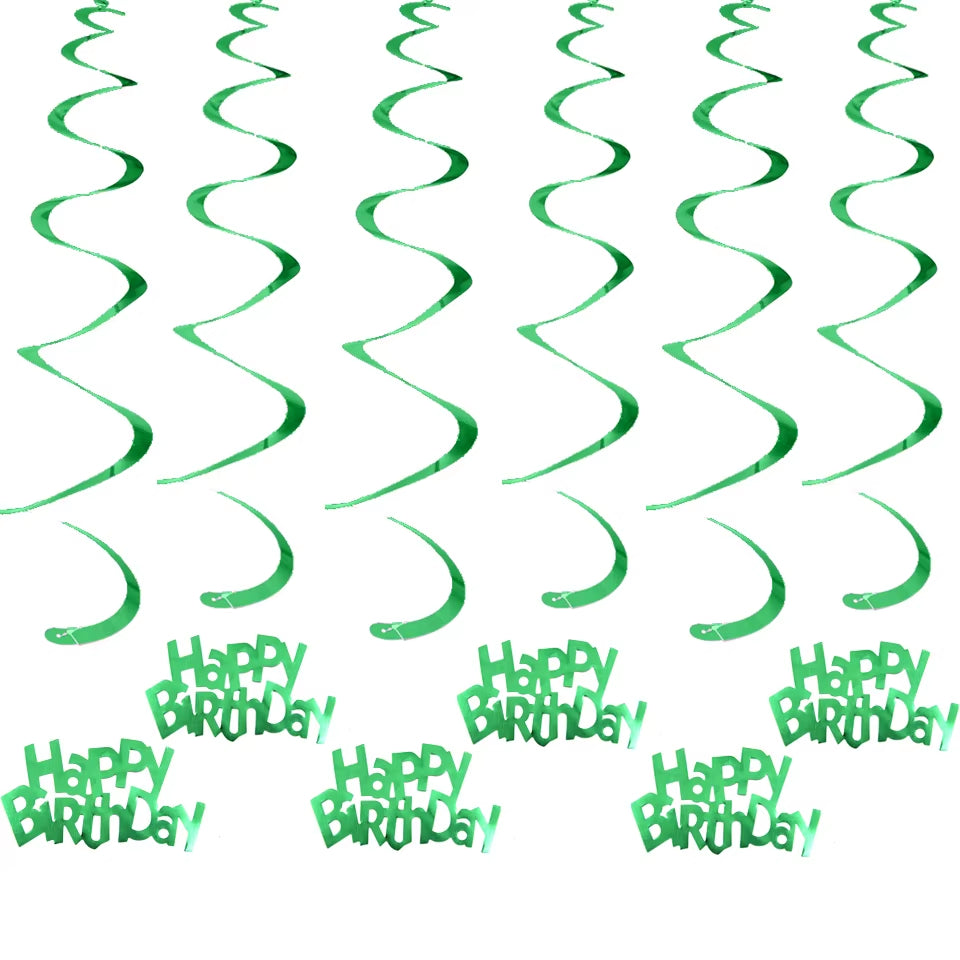 1 Set Farm Tractor Party Happy Birthday Banner Excavator Vehicle Green Theme Balloons Cake Topper Party Decoration
