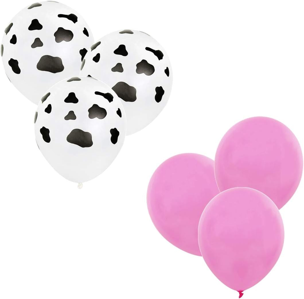 18Pcs Farm Animal Balloons for 1St Birthday Party Decorations Pig Cow Head First Farm Animal Theme Balloon Garland Arch 40" Number 1 Foil Balloon 12" Latex Balloon Baby Girl Shower Party Supplies