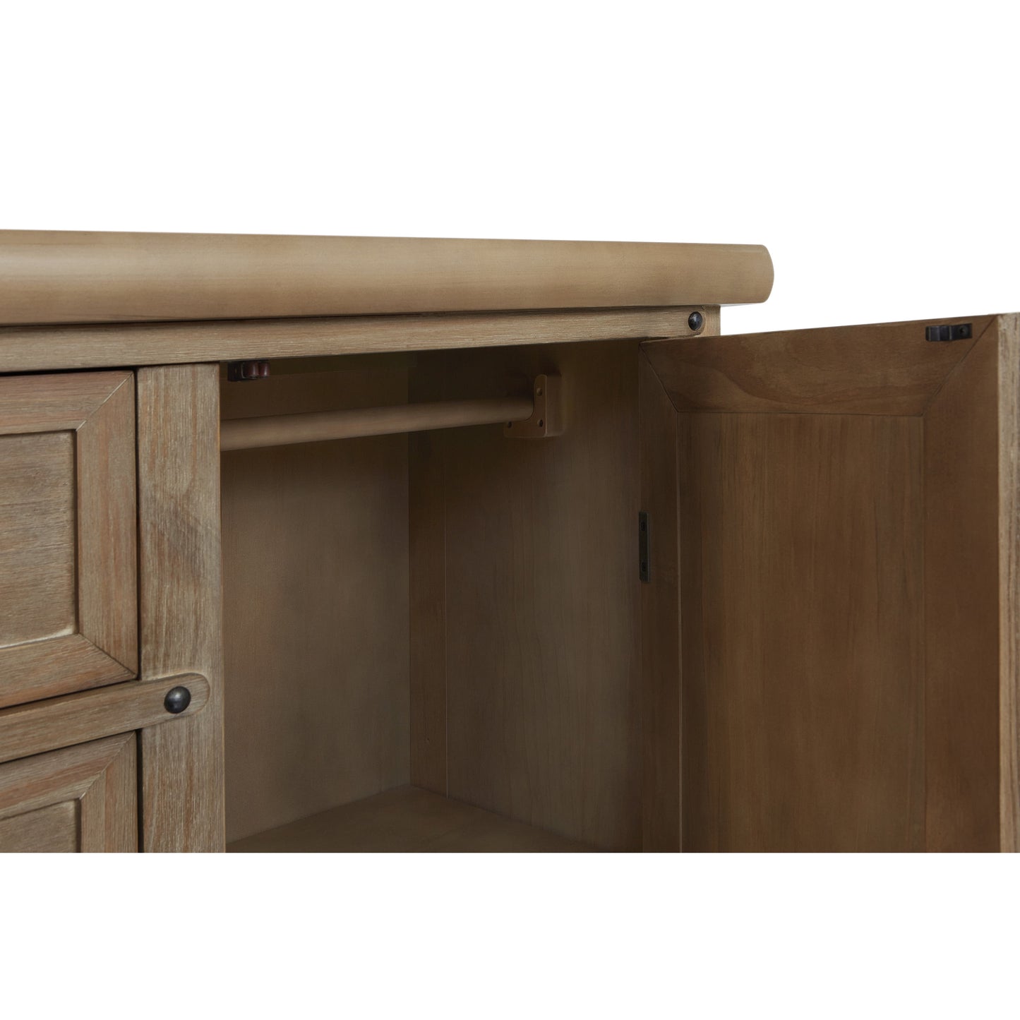 Andorra Chifferobe, Designed for Storage, Solid and Sturdy Build, Barnwood