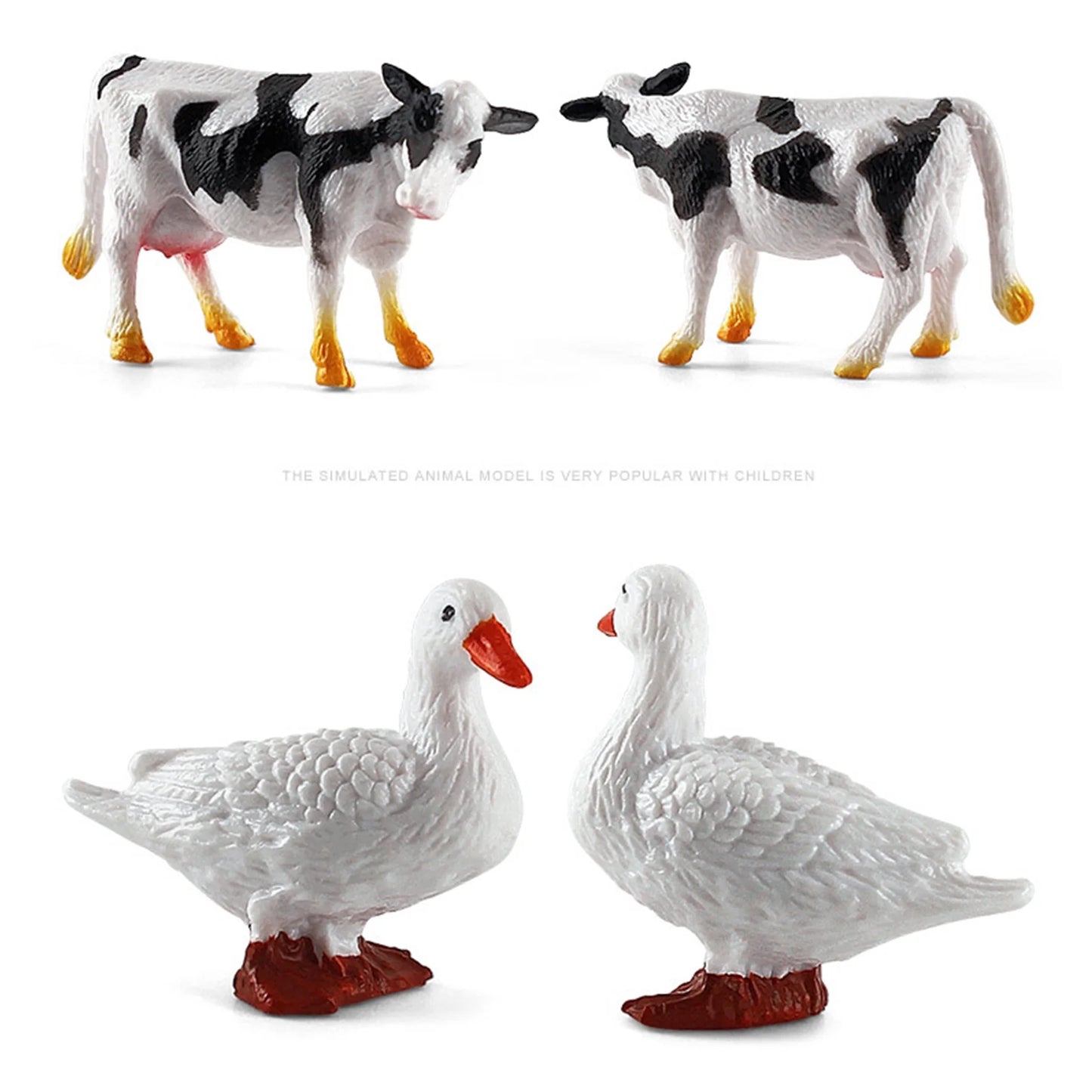 12Pcs Mini Farm Animal Figurines Realistic Farm Animal Figures Toys Plastic Farm Barn Animals Playset Set for Toddlers