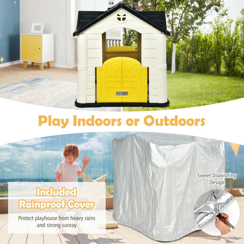 Kid’S Playhouse Pretend Toy House for Boys and Girls 7 Pieces Toy Set