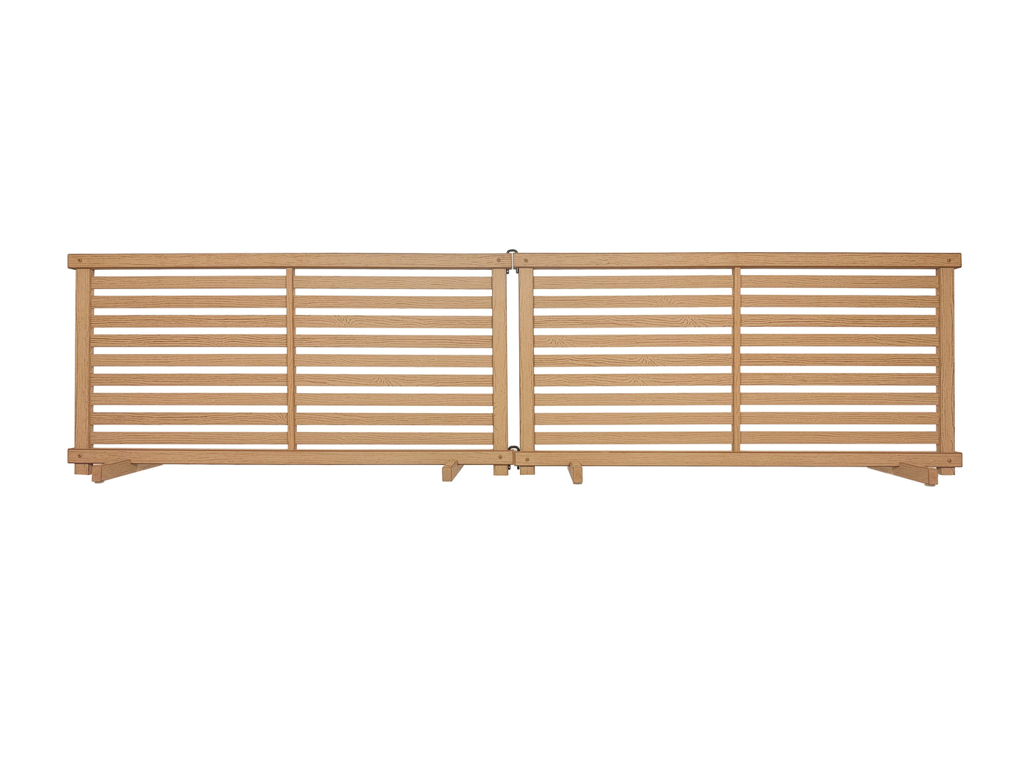 ZP19072 1.8 Ft H X 3.7 Ft W Woodtek Vinyl Cedar Color Slatted Portable Puppy Fence Kit (2 Panels)