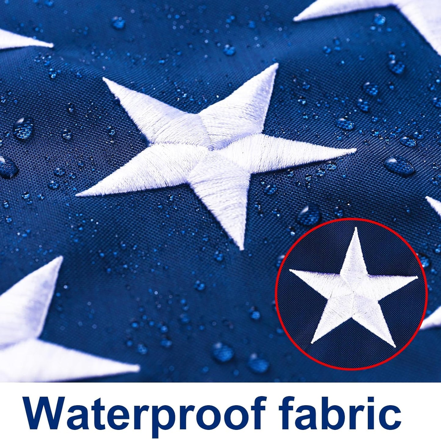 American Flag 8X12 Outdoor - Nylon US Flags with Embroidered Stars, Stitched Stripes and Brass Grommets