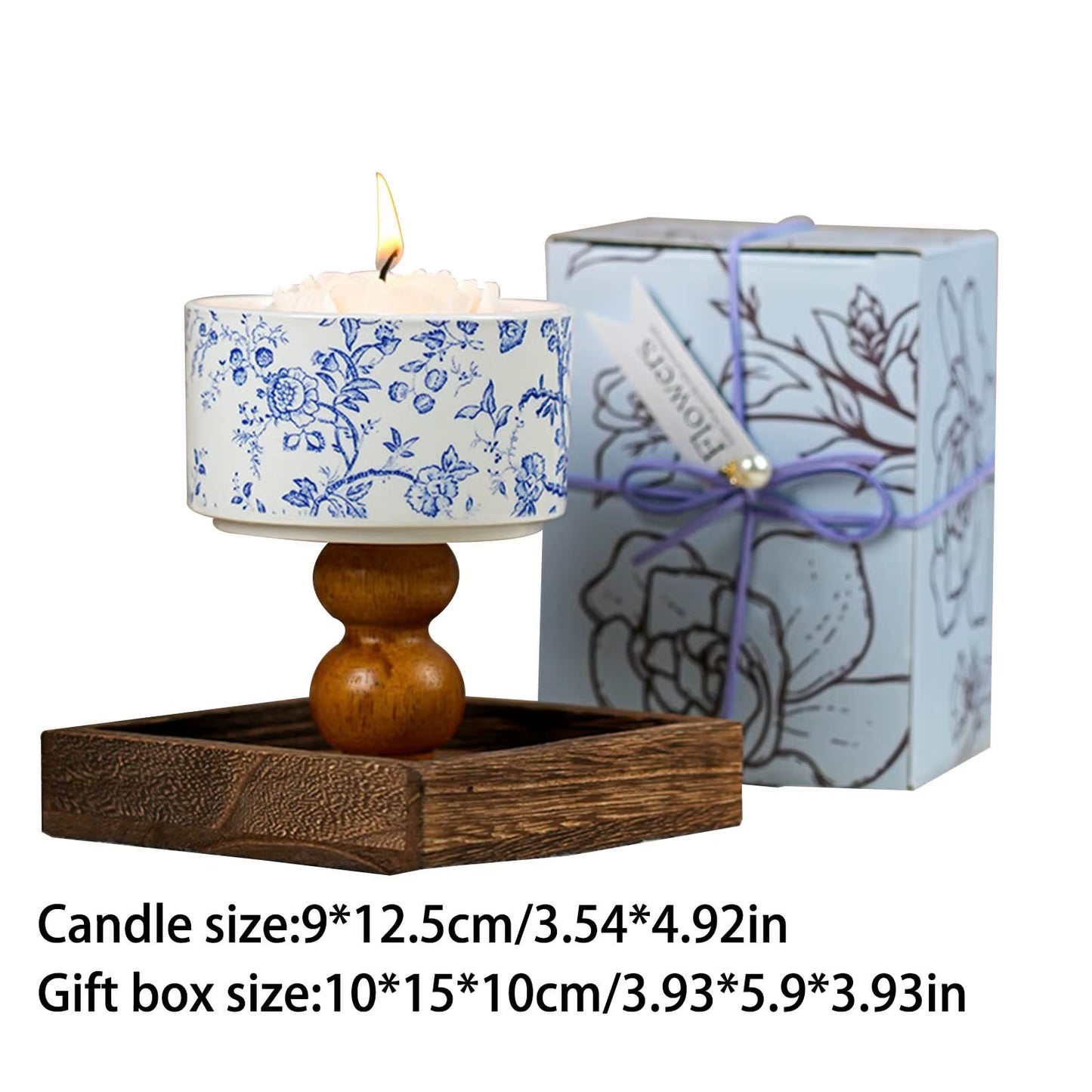 Camellia Scented Candle Gift Box Set Home Bedroom Senior Birthday Gift New Year Gift
