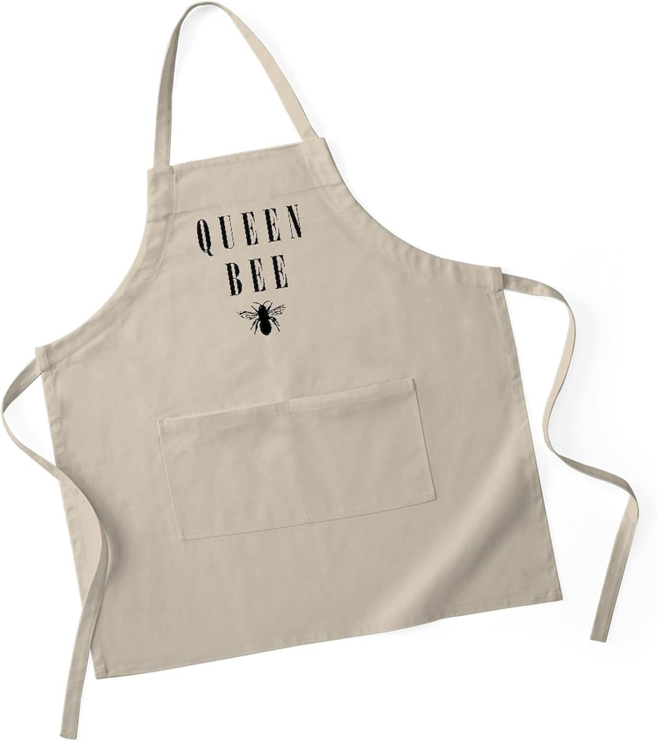 Queen Bee Light Kitchen Apron with Pockets, Grilling Apron, Baking Apron