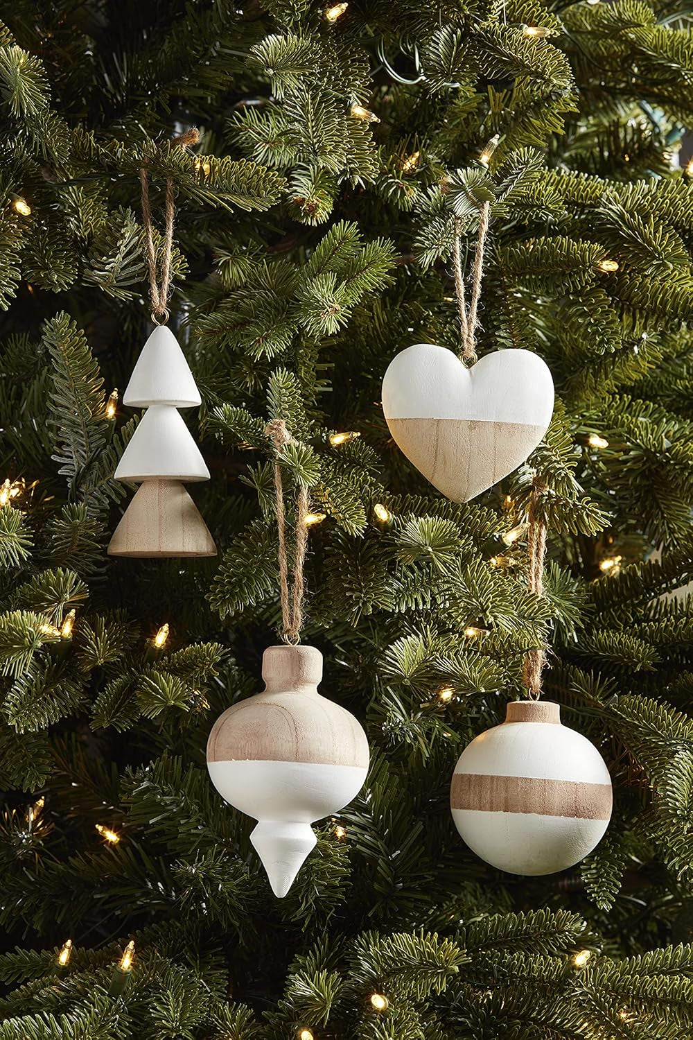 Paulownia Wood Christmas Ornament, Ball, 4" X 3.25"