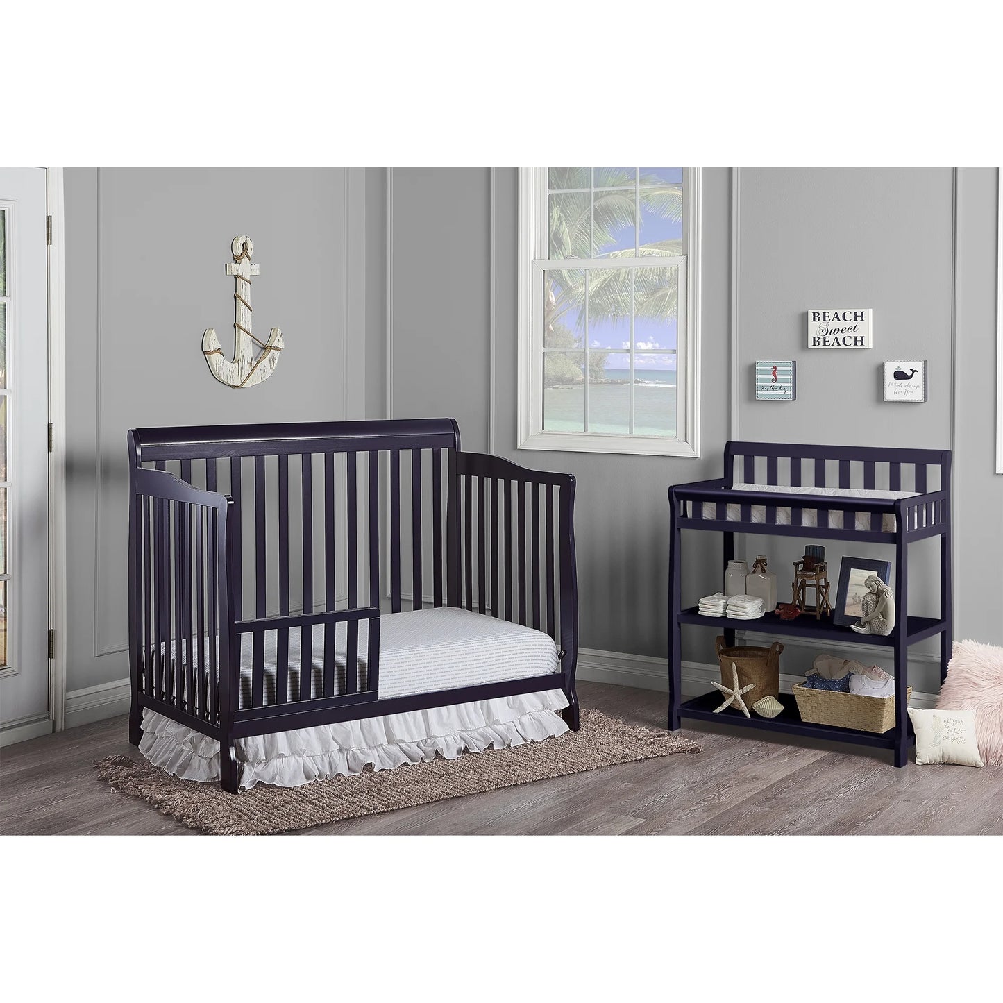 Ashton Convertible 5-In-1 Crib, Indigo