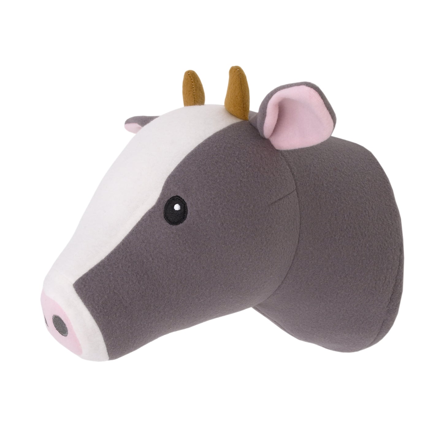 Plush Fleece Cow Head Wall Décor