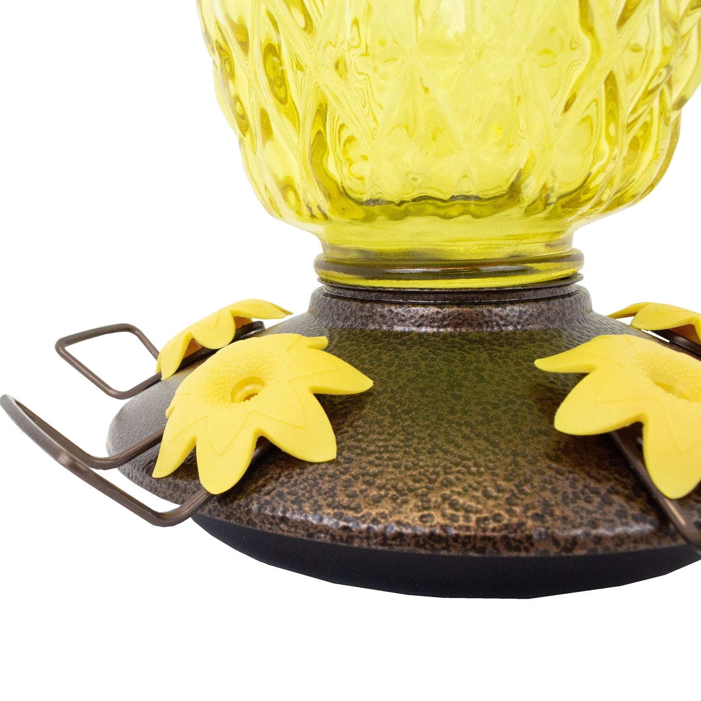 Yellow Pineapple Top-Fill Glass Hummingbird Feeder – 28 Oz