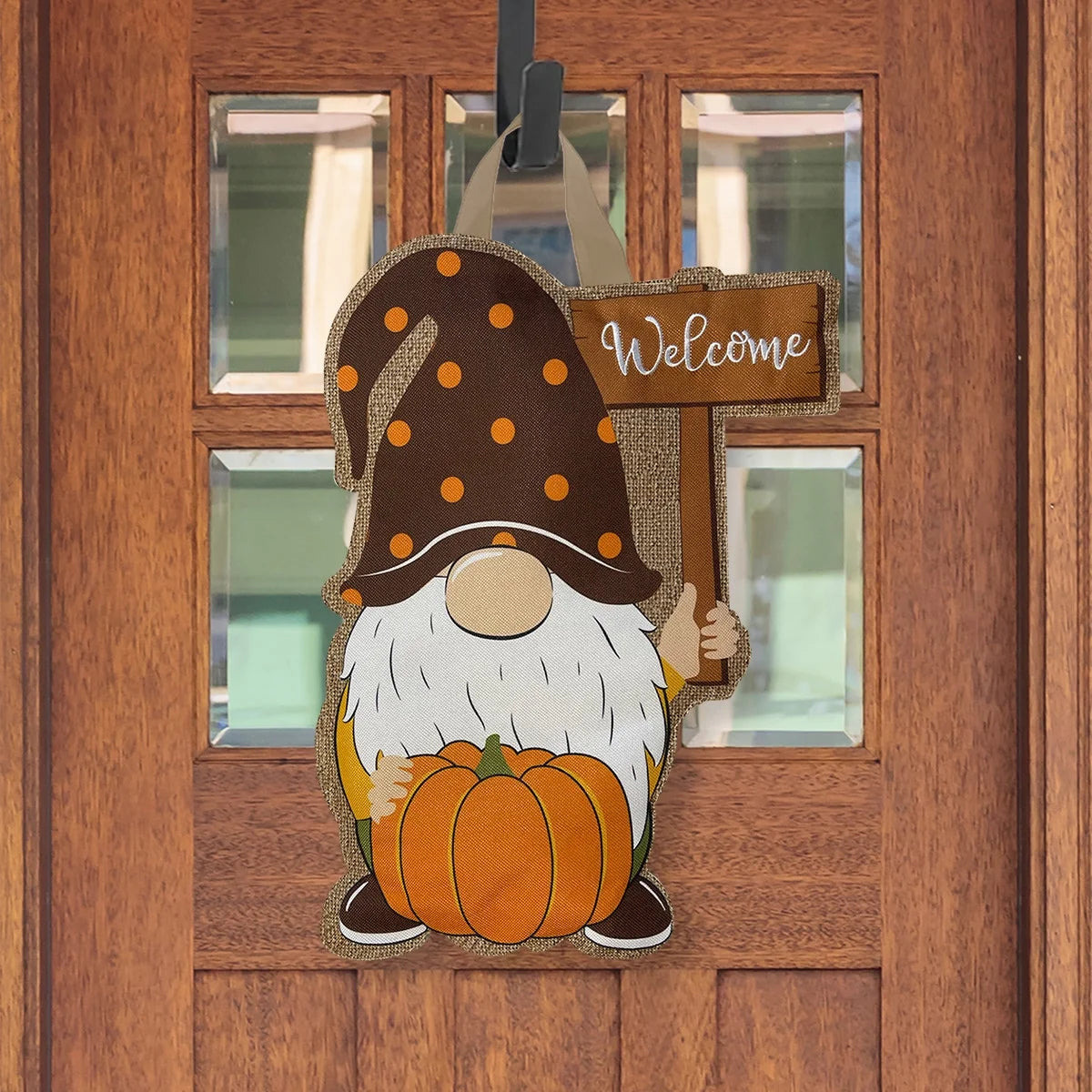 Fall Gnome Burlap Door Hanger