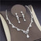 Fashion Bridal Jewelry Sets for Women Earring Necklace Set Rhinestone Crystal Wedding Necklaces Earrings Sets