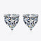 2 Carat Moissanite Heart-Shaped Stud Earrings