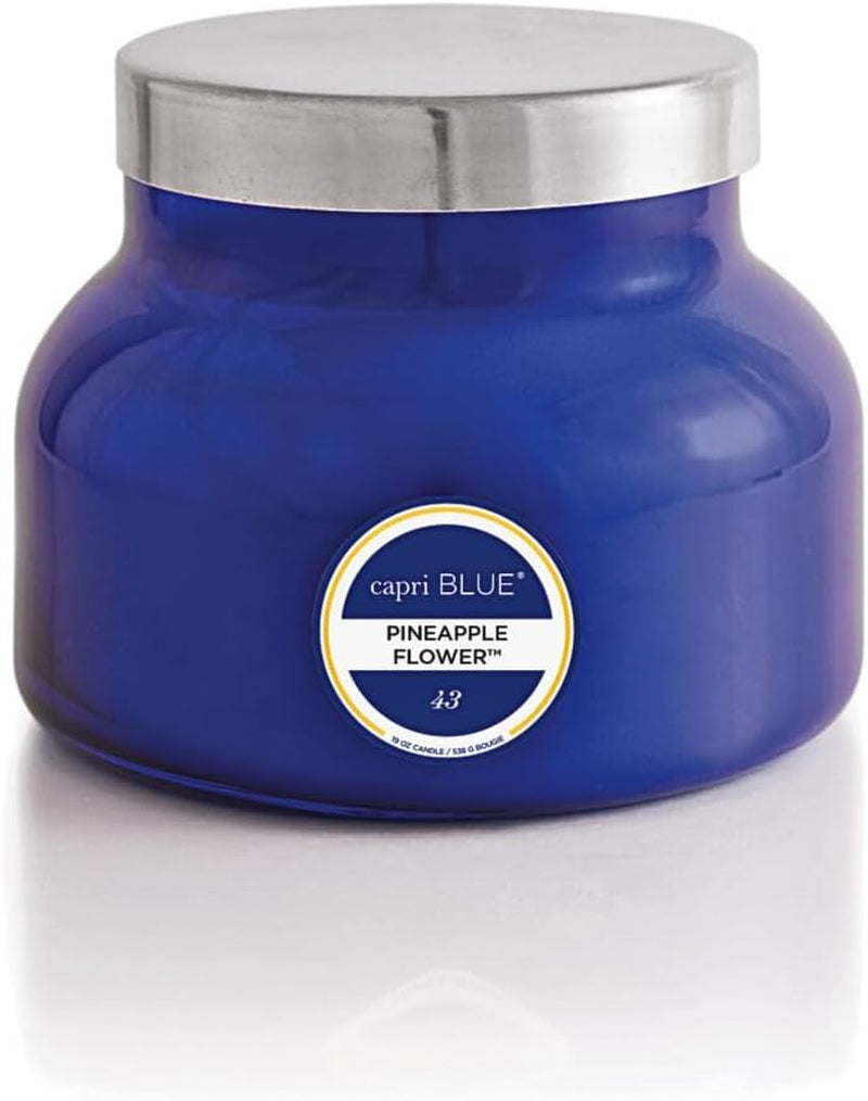 Signature Jar Candles - Long Lasting Soy Wax Blend - Luxury Tropical Scented Candles - Comes in Blue Decorative Glass Jar (Havana Vanilla, 8 Oz)