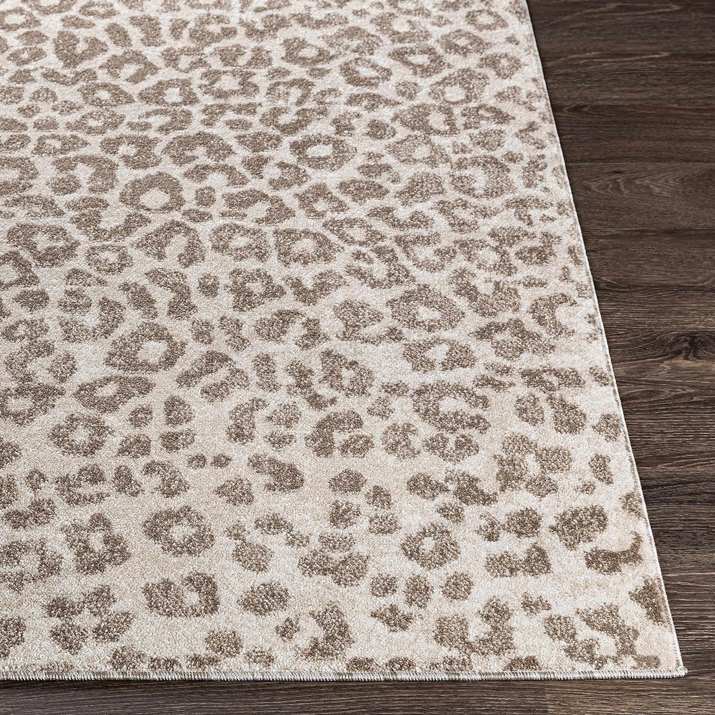 Bonhill Modern Animal Print Area Rug for Living Room, Bedroom, Dining Room - Bohemain Leopard Print Carpet - Tan, Terracota, Brown, Beige, Ivory - 7'10" X 10' (8X10)