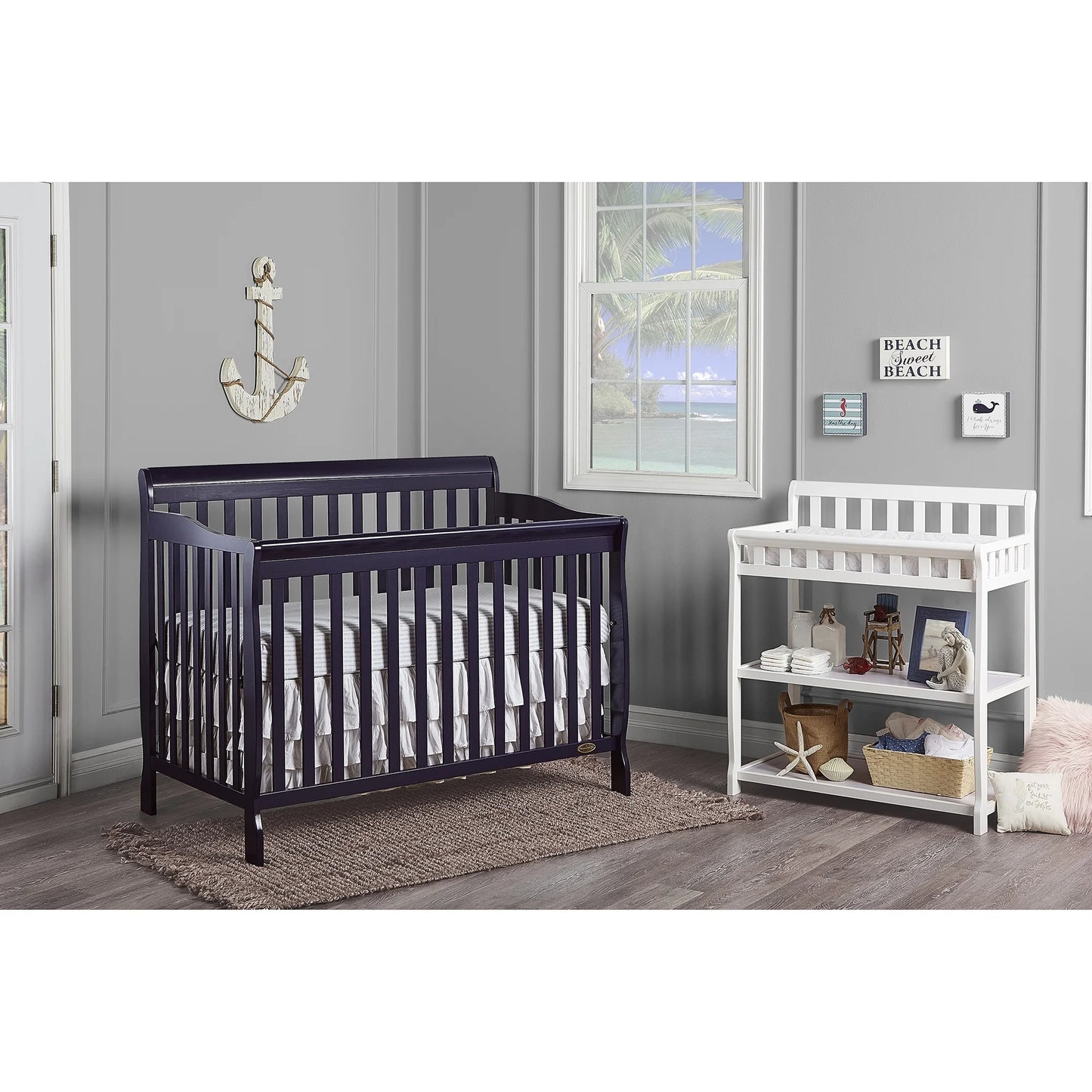 Ashton Convertible 5-In-1 Crib, Indigo