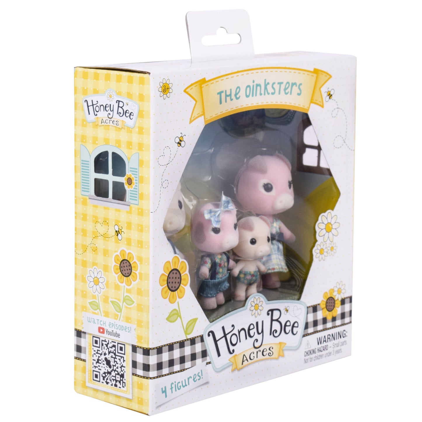 the Oinksters Pig Family, 4-2.25Inch Mini Doll Figures, Children Ages 3+
