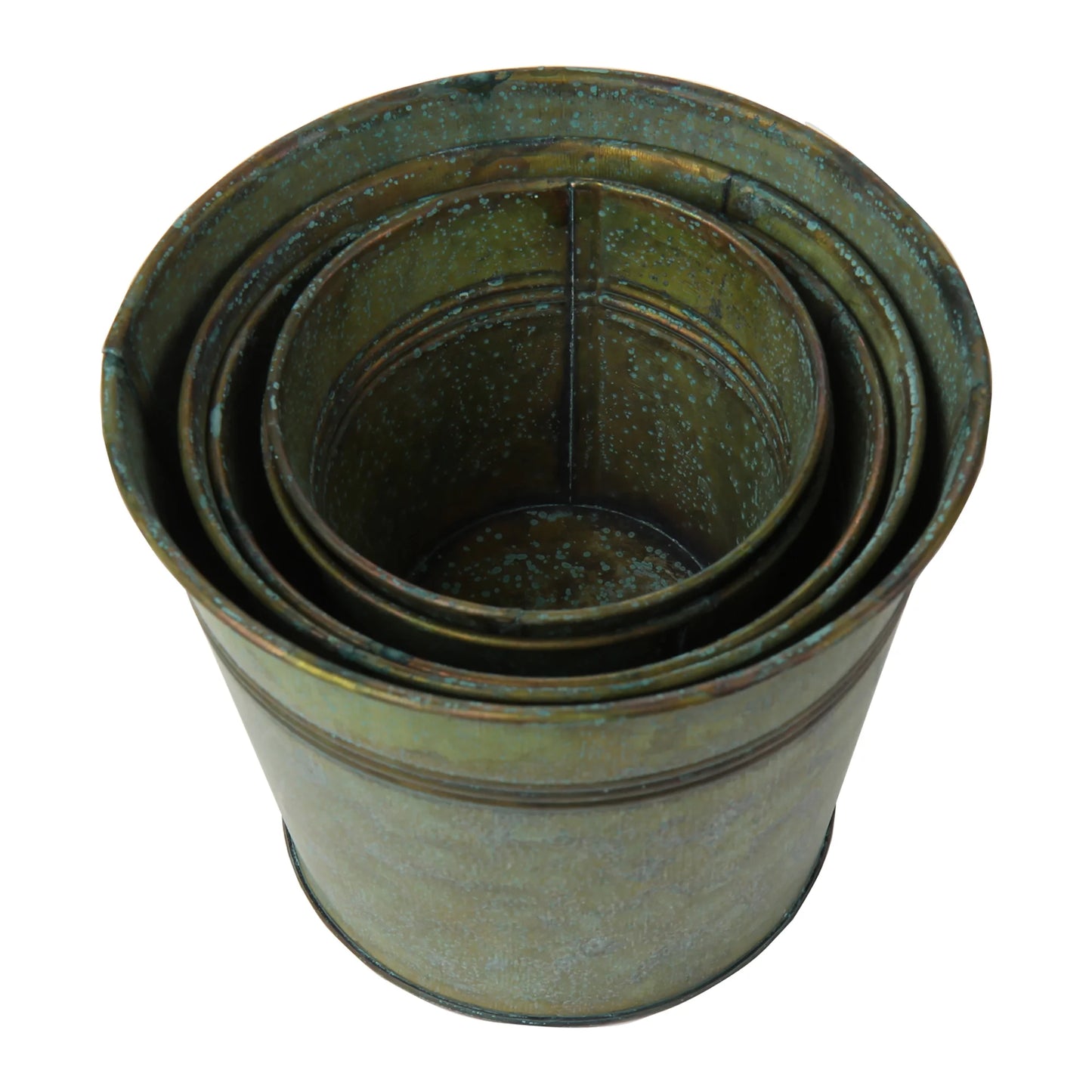 5Pcs Galvanized Buckets Rustic Farmhouse Metal Pail Bucket Flower Bucket Plants Pot Home Indoor Outdoor Decor Tin Planter