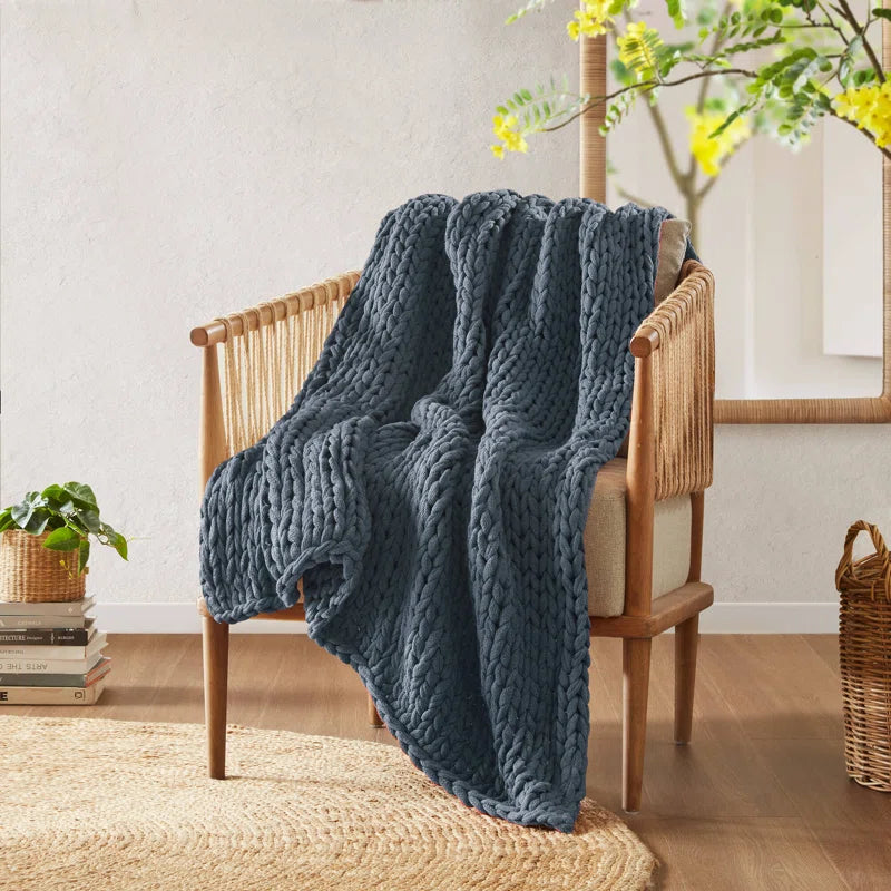 Madison Hand Made Chunky Double Knit Throw Blanket