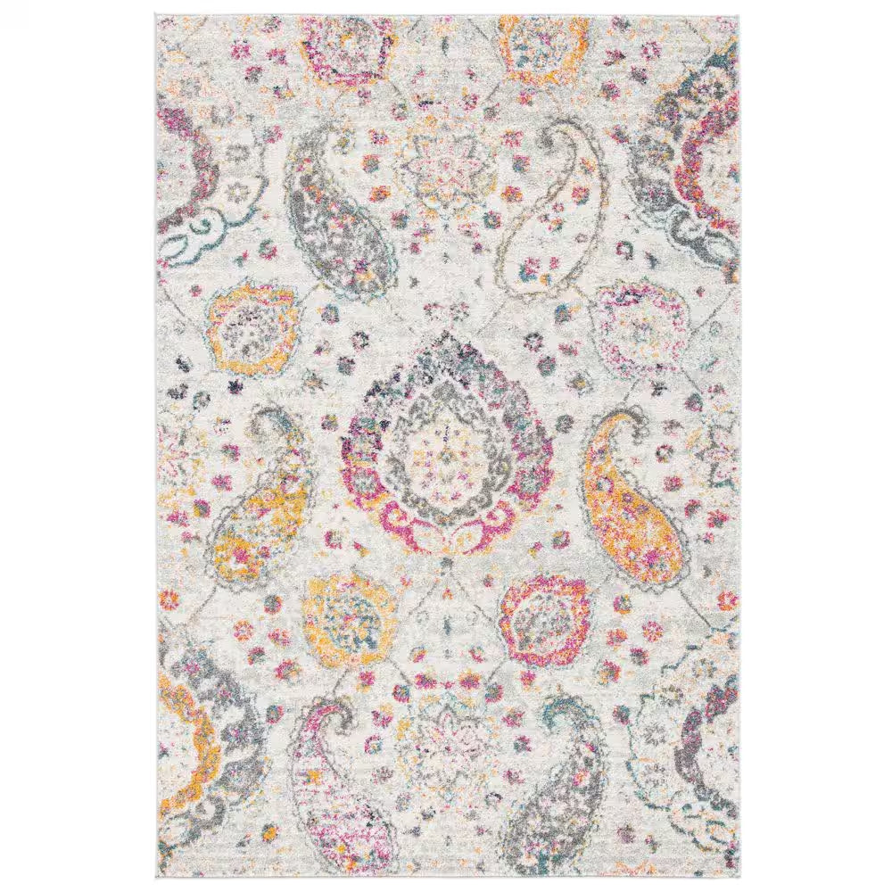Madison Cream/Light Gray 9 Ft. X 12 Ft. Border Area Rug