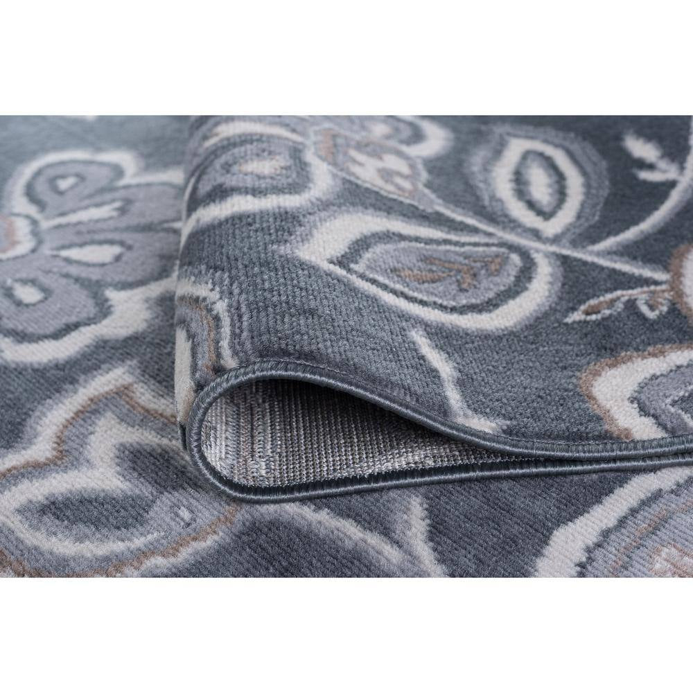 Madison Floral Gray 2 Ft. X 10 Ft. Indoor Runner Rug