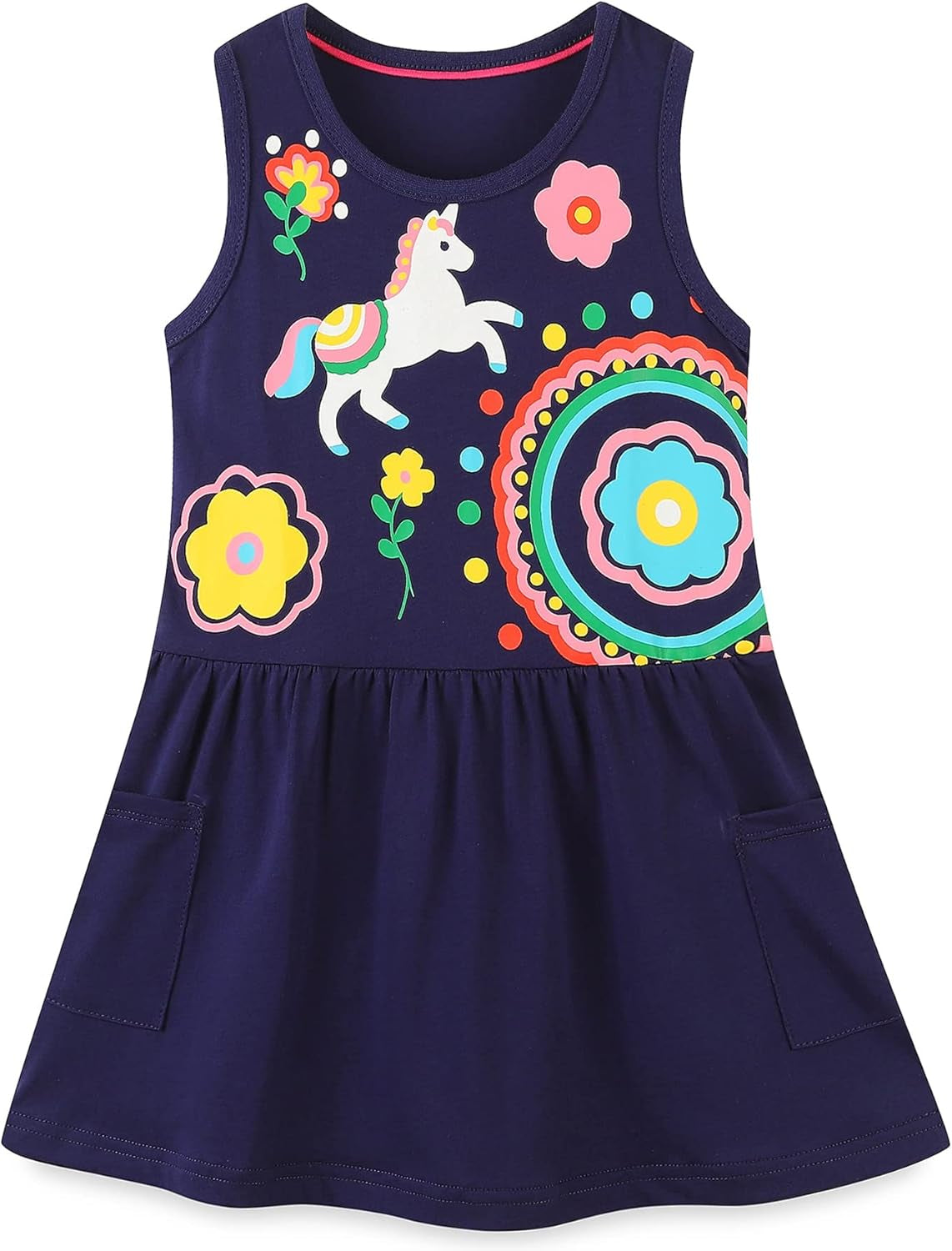 Toddler Girls Clothes Cotton Short Sleeve Casual Girls Dresses for Kids 2-7 Years