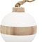 Paulownia Wood Christmas Ornament, Ball, 4" X 3.25"