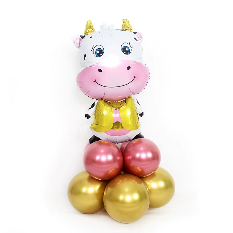 Cartoon Animal Foil Balloons Gold Cows Balloon Milk Cow Air Balloon Birthday Party Decorations Kids Inflatable Toys