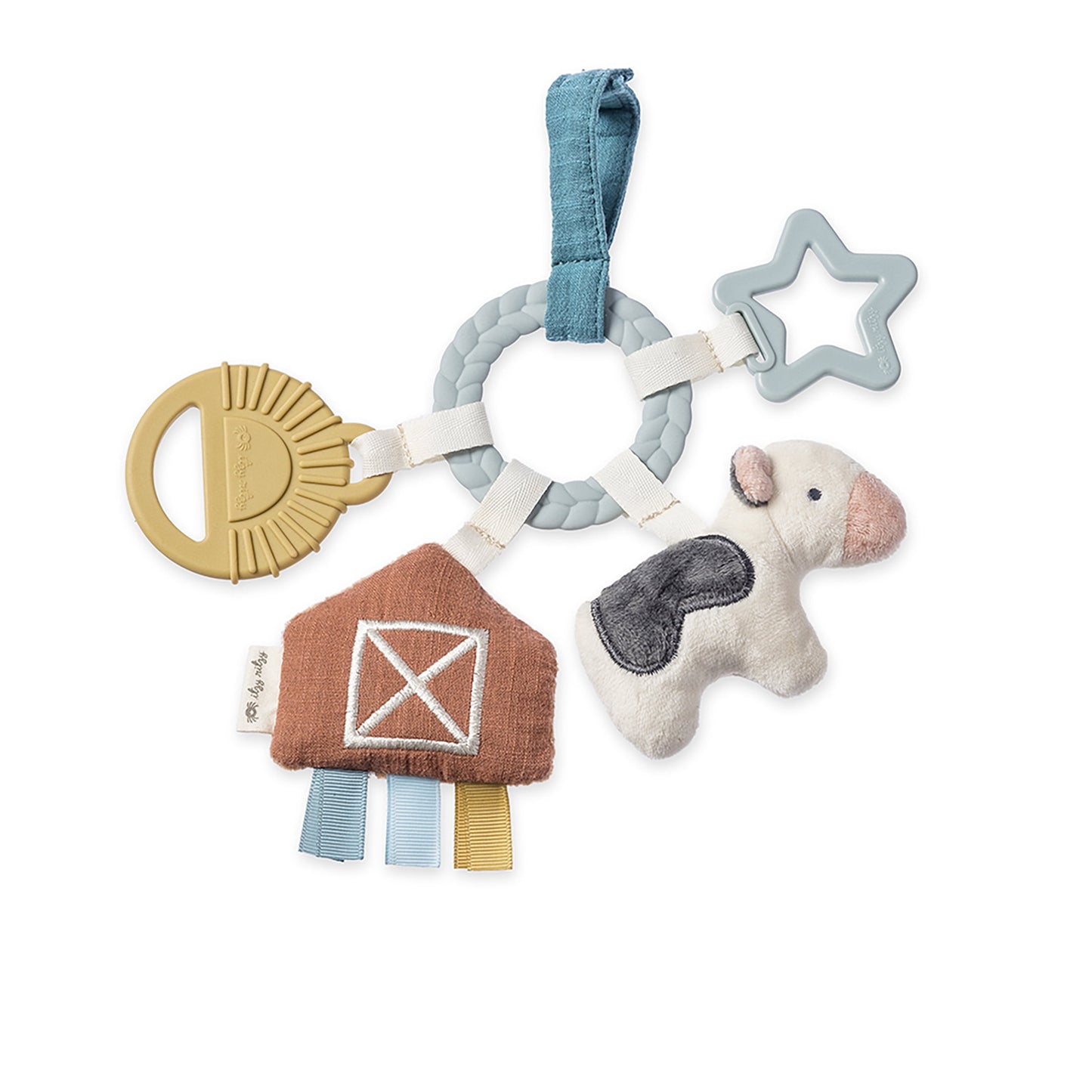 Bitzy Busy Toy & Teether Unisex Gift Set - Farm 0M+ Multi Color