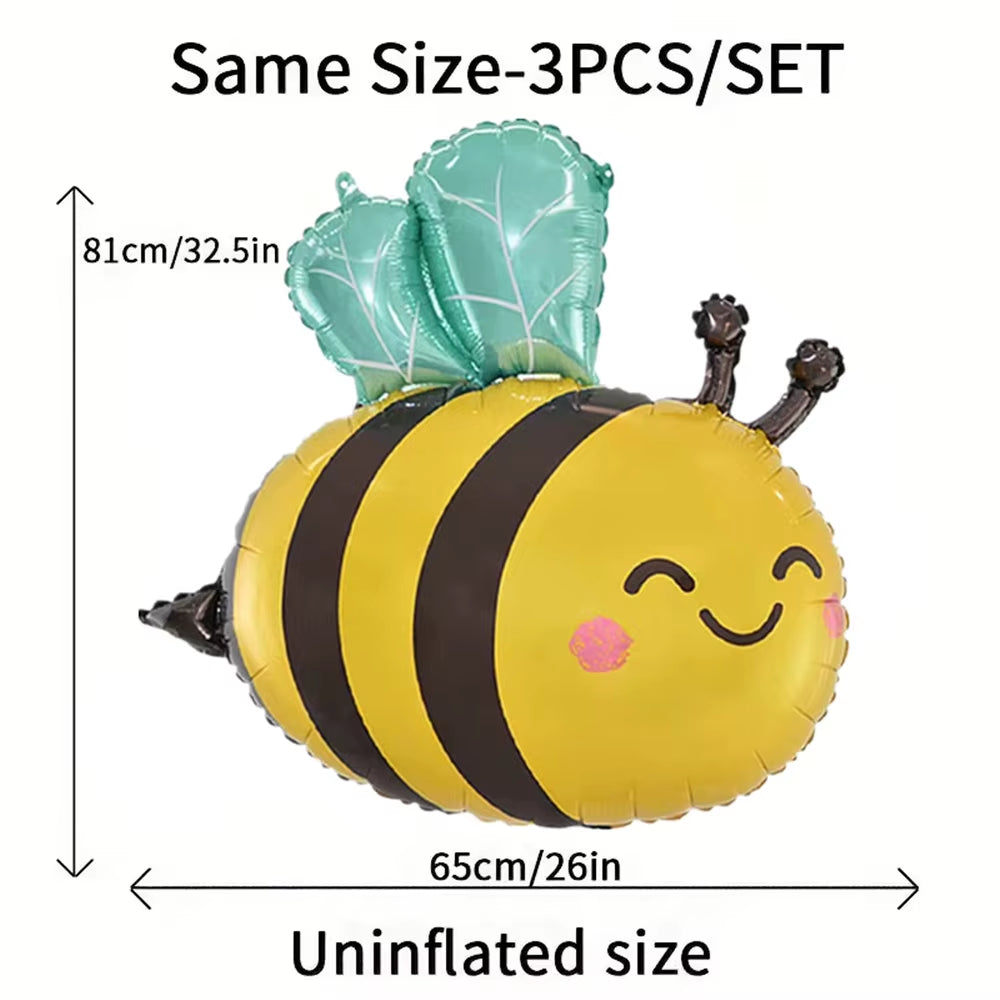 7Pcs Bee Daisy Foil Balloon Set for Spring Birthday Anniversaries Graduations Mother'S Day Party Decoration Daisy Flower Globos