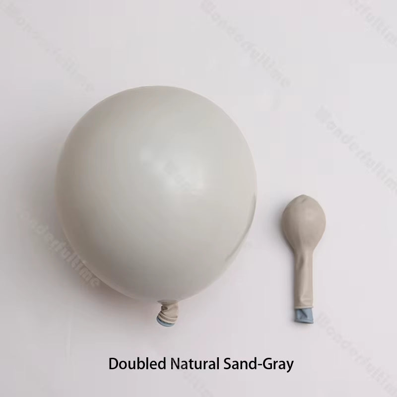 5/10/12/18Inch Doubled Dusty Blue Grey White Sand Balloons Boho Farm Theme Birthday Boy Decorations Custom Balloons Garland Arch