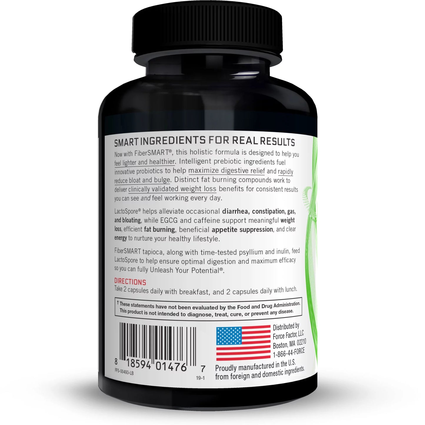 Probioslim + Prebiotic Fiber, Fiber Supplement Capsules with Probiotics, 120 Capsules by