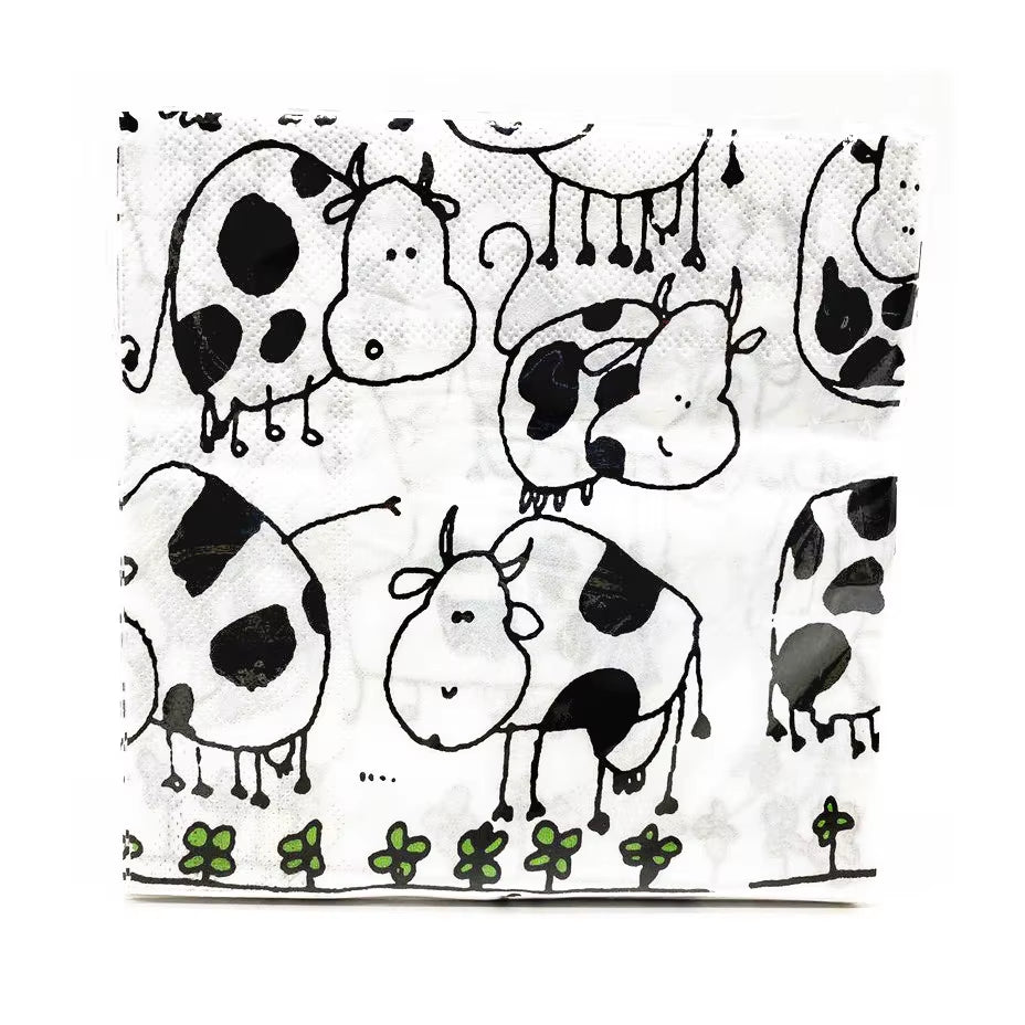 Farm Cow Theme Birthday Party Disposable Cup Plate Tablecloth Animal Cow Balloons Baby Shower Wedding Decoration Kids Favors