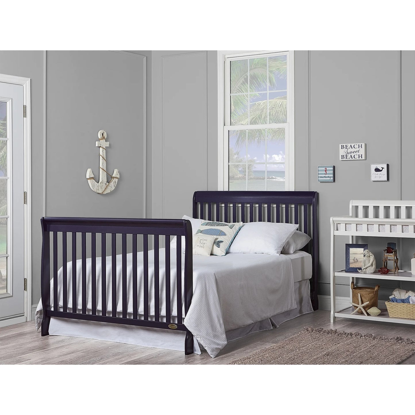 Ashton Convertible 5-In-1 Crib, Indigo