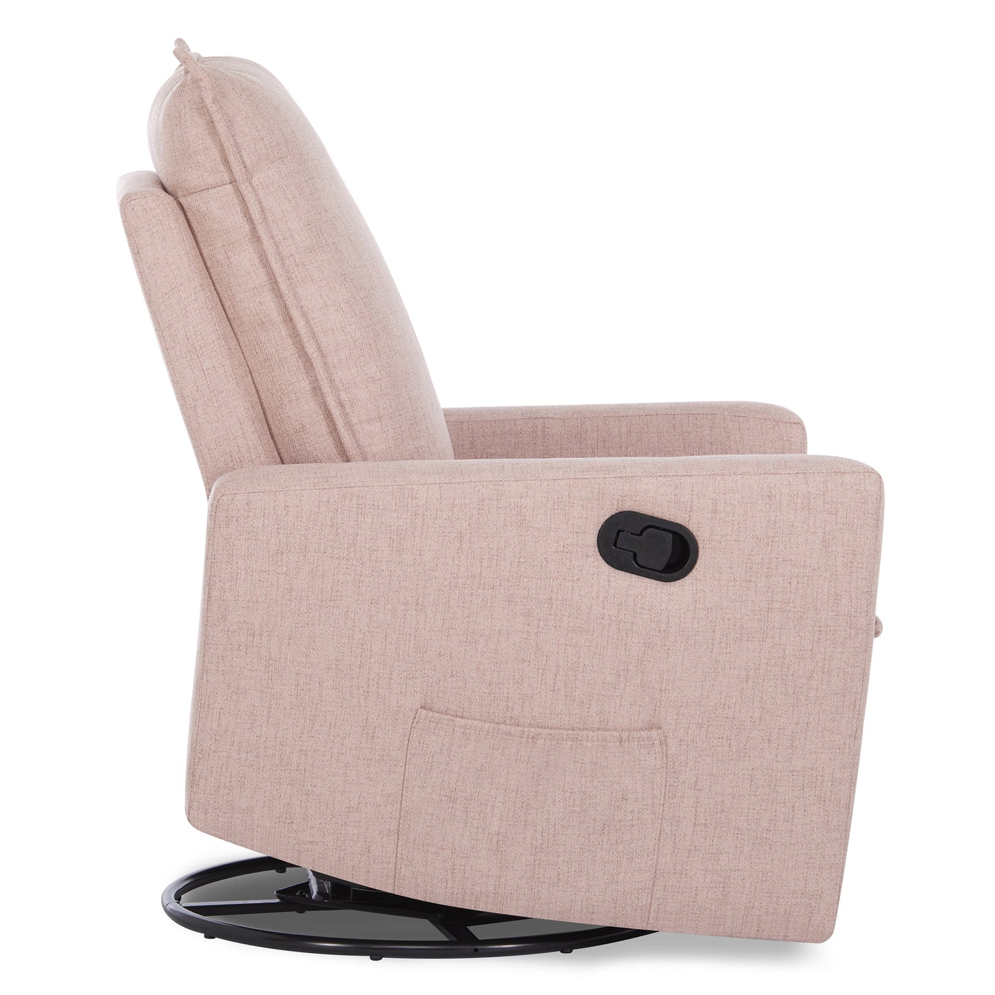 Faye Glider Recliner, Swivel Glider, Easy Assembly, Rose, Nursery Glider
