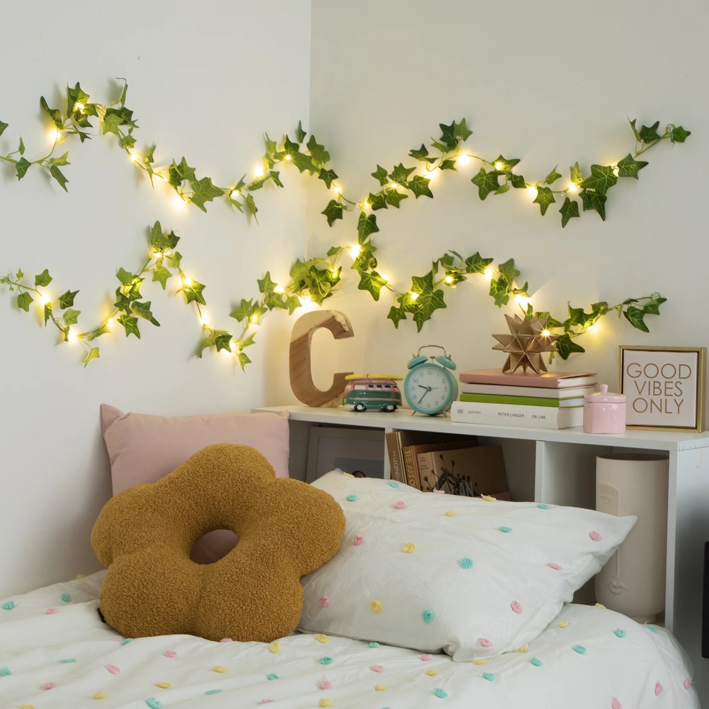 7 Ft. Ivy String Lights (Battery Operated, Warm White LED, Indoor Use)
