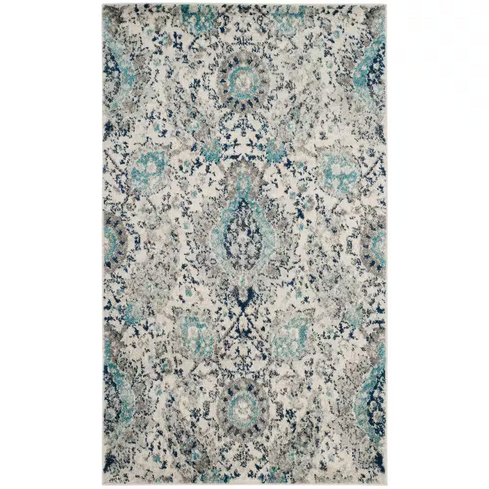 Madison Cream/Light Gray 9 Ft. X 12 Ft. Border Area Rug