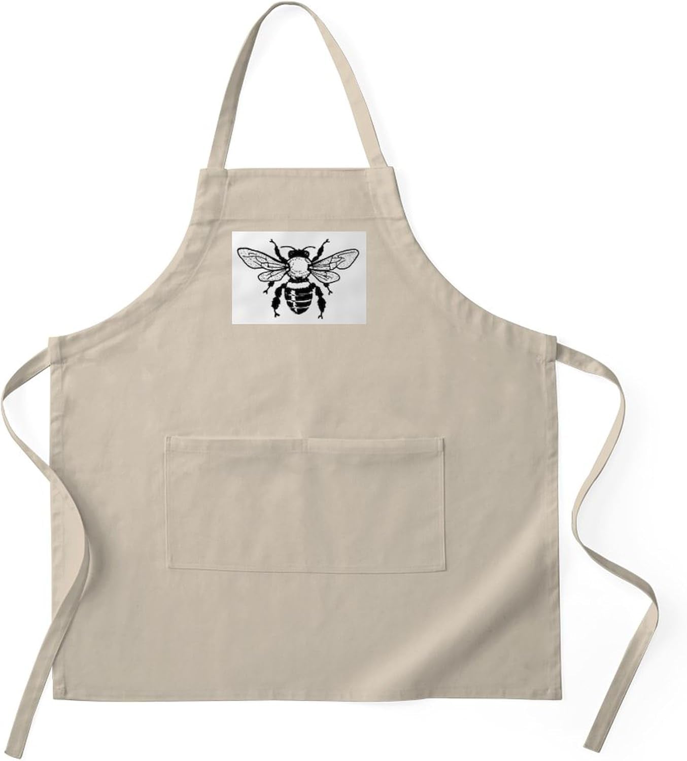 Honey Bee BBQ Kitchen Apron with Pockets, Grilling Apron, Baking Apron