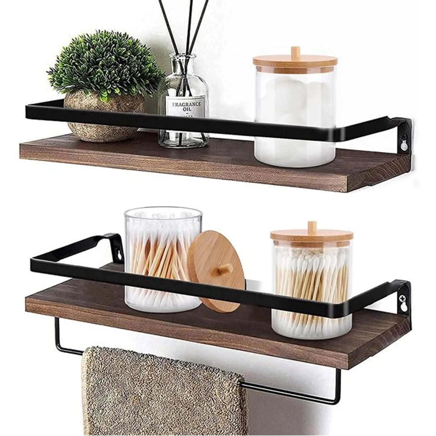 Acrylic Holder Dispenser Bathroom Jars with Lids Cotton Ball Pad round Holder for Bathroom Accessories Storage Organizer
