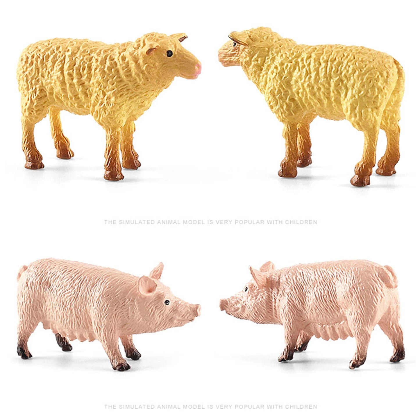12Pcs Mini Farm Animal Figurines Realistic Farm Animal Figures Toys Plastic Farm Barn Animals Playset Set for Toddlers
