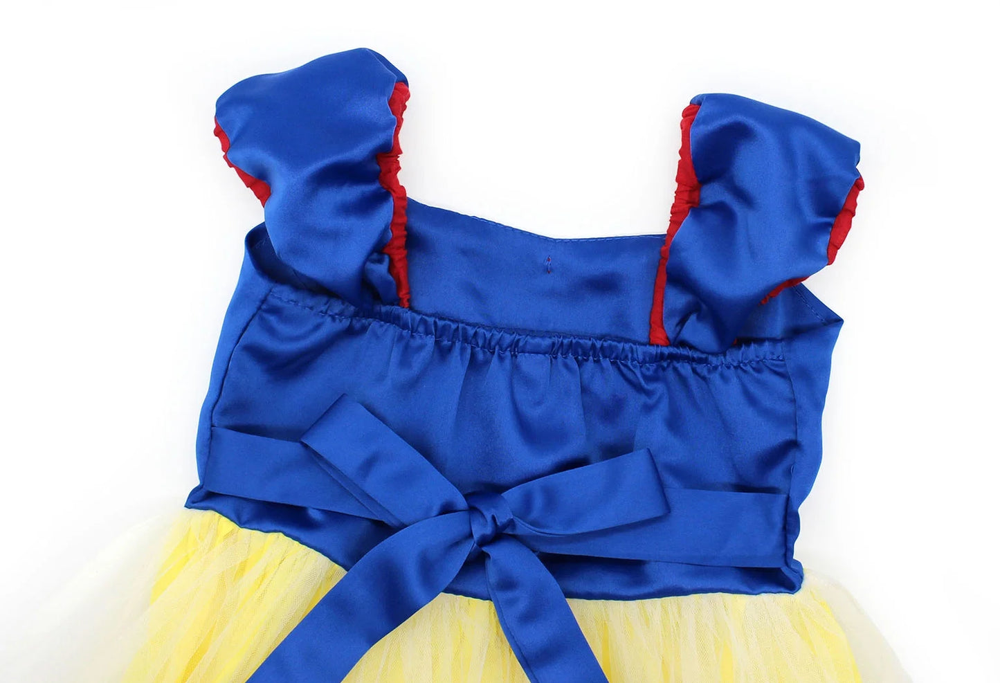 Girls Snow White Princess Dress up Kids Birthday Party Snow White Costume Toddler Tulle Skirt with Accessories Yellow 120 CM 5-6 Years