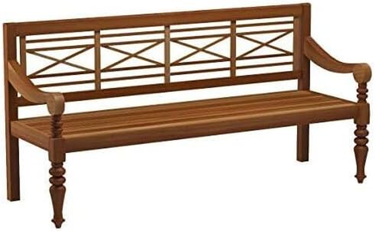 Patio Collection Martin Adirondack Acacia Wood Bench, Natural